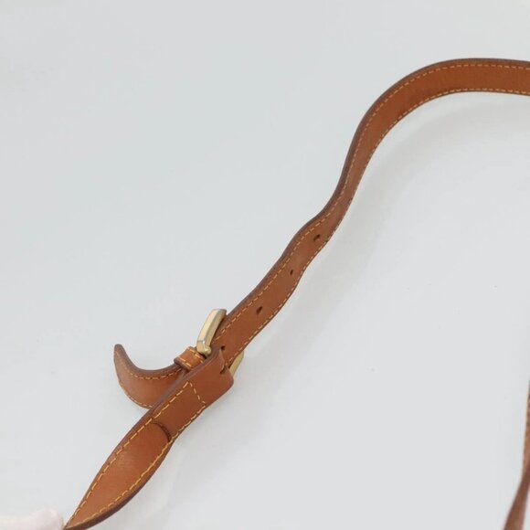 PRIMA CLASSE Shoulder Bag Leather PVC Beige Gold Auth am8596 - Picture 9 of 16